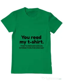 Tricou ADLER barbat You read my t-shirt Verde mediu