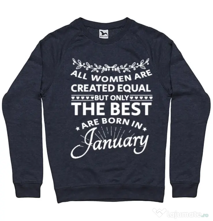 Bluza ADLER barbat The best women are born in January Denim inchis
