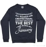 Bluza ADLER barbat The best women are born in January Denim inchis