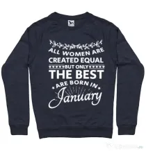 Bluza ADLER barbat The best women are born in January Denim inchis