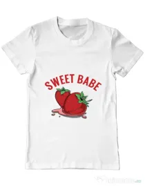 Tricou ADLER barbat Sweet babe Alb