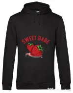 Hoodie barbat cu gluga Sweet babe Negru