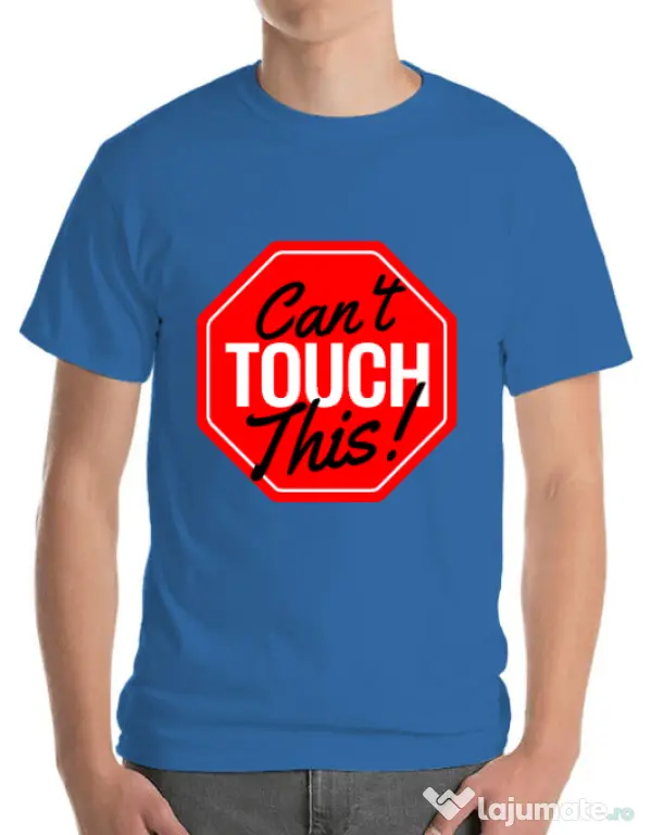 Tricou ADLER barbat Can’t touch this Albastru azuriu