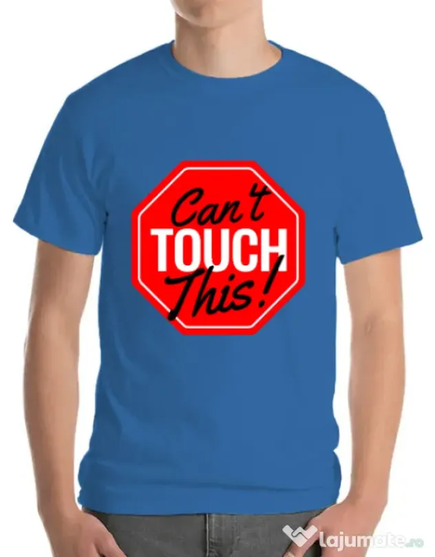 Tricou ADLER barbat Can’t touch this Albastru azuriu