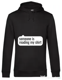 Hoodie barbat cu gluga Reading my shirt Negru