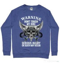 Bluza ADLER barbat Don’t touch my bike Albastru melanj