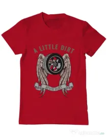 Tricou ADLER barbat A little dirt Rosu