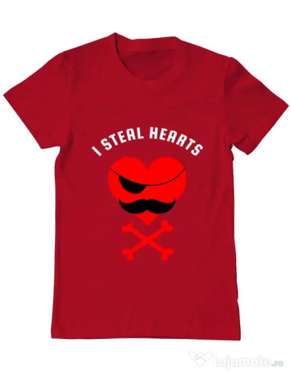 Tricou ADLER barbat I steal hearts Rosu