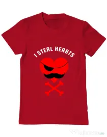 Tricou ADLER barbat I steal hearts Rosu