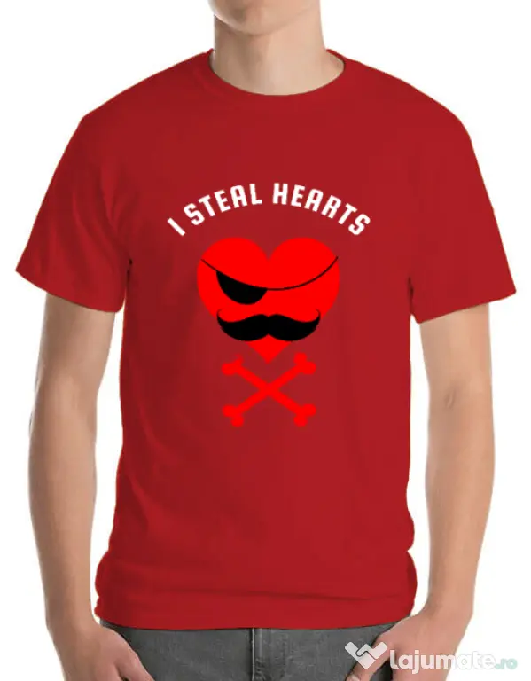 Tricou ADLER barbat I steal hearts Rosu