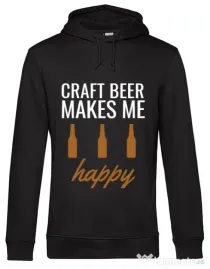 Hoodie barbat cu gluga Craft beer Negru