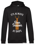 Hoodie barbat cu gluga Beer season Negru