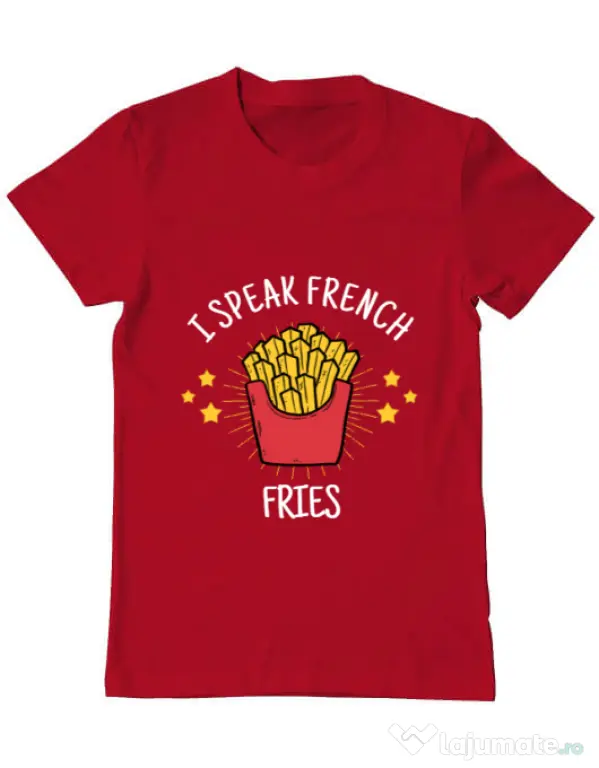 Tricou ADLER barbat I speak french Rosu