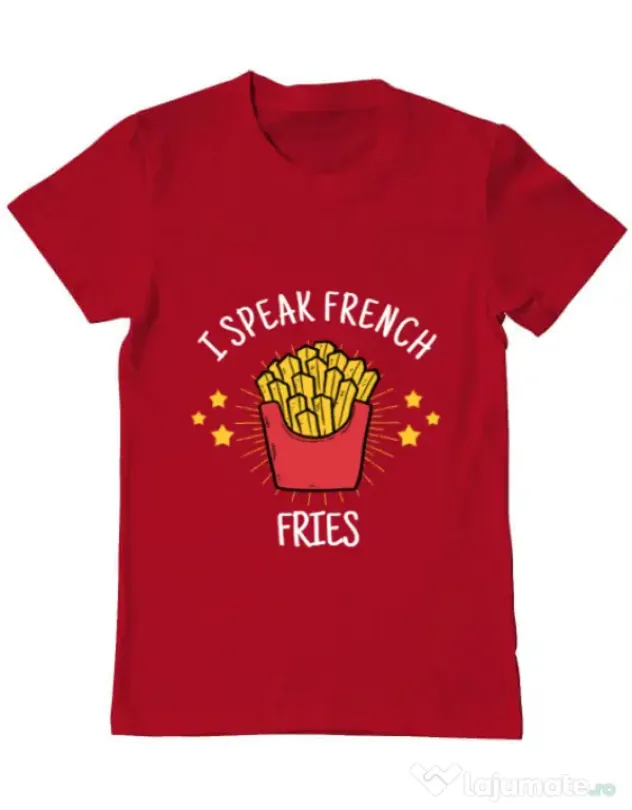 Tricou ADLER barbat I speak french Rosu