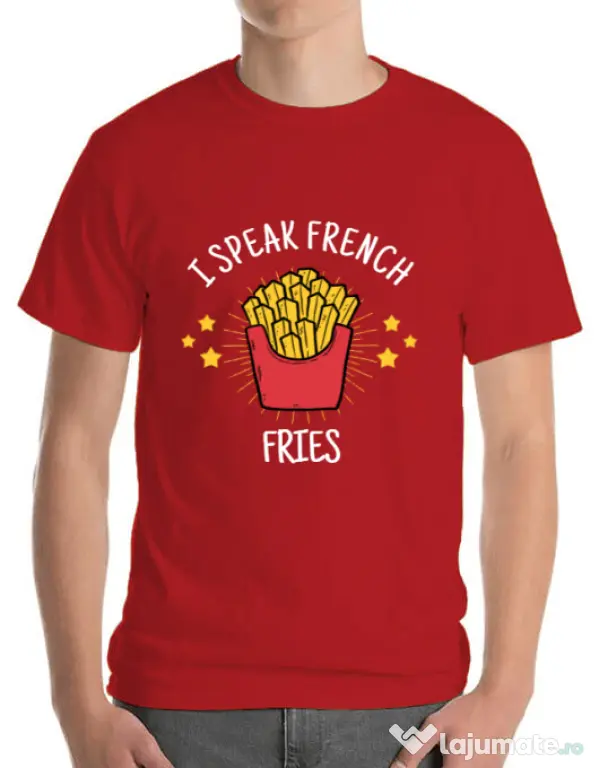Tricou ADLER barbat I speak french Rosu