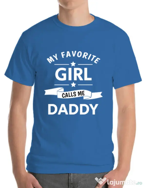 Tricou ADLER barbat My favorite girl Albastru azuriu