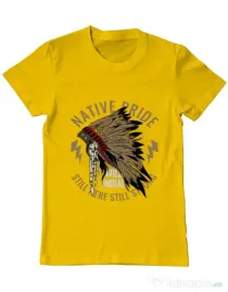 Tricou ADLER barbat Native pride Galben