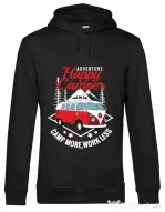 Hoodie barbat cu gluga Happy Negru