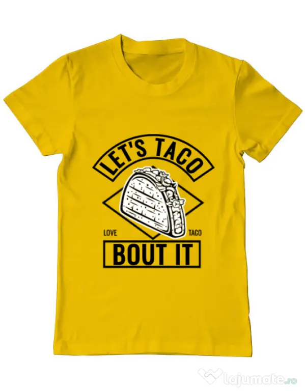 Tricou ADLER barbat Let’s taco Galben