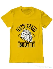 Tricou ADLER barbat Let’s taco Galben