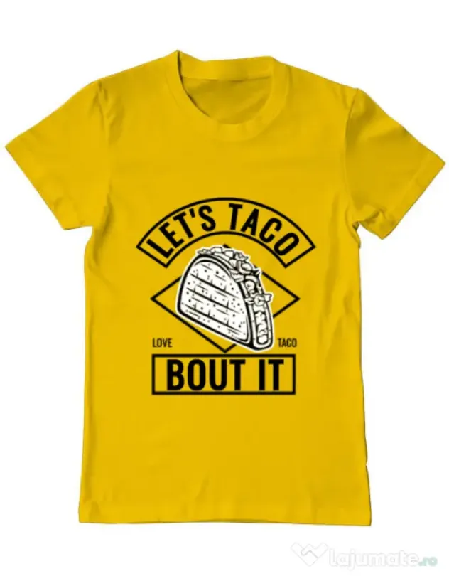 Tricou ADLER barbat Let’s taco Galben