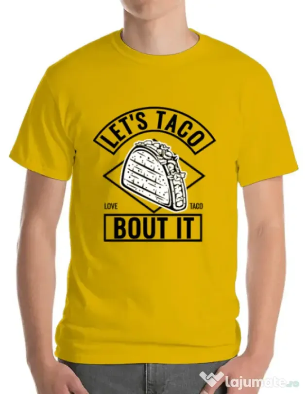 Tricou ADLER barbat Let’s taco Galben