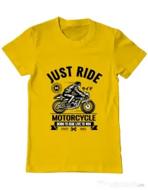 Tricou ADLER barbat Just ride Galben