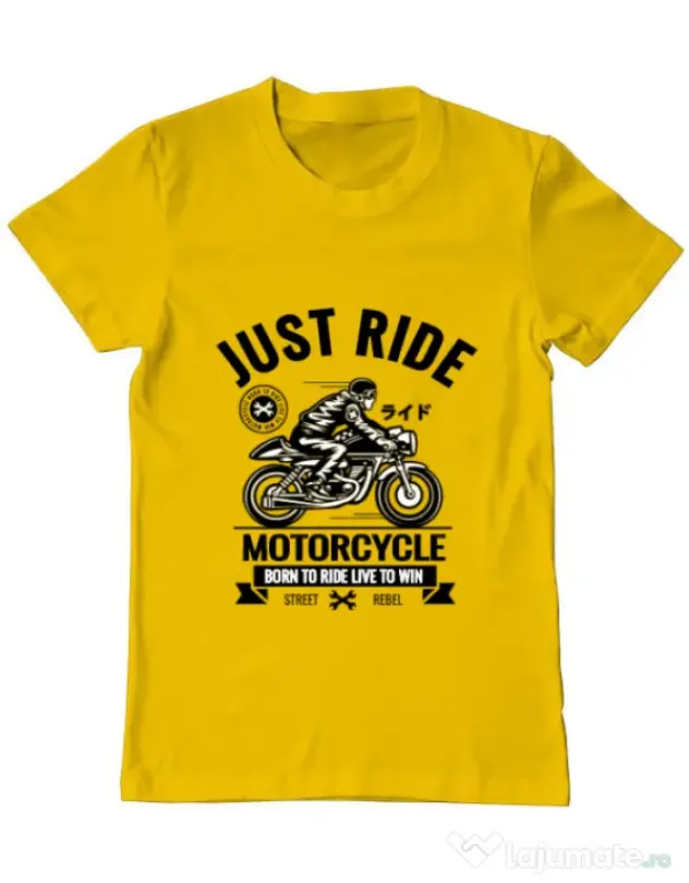 Tricou ADLER barbat Just ride Galben