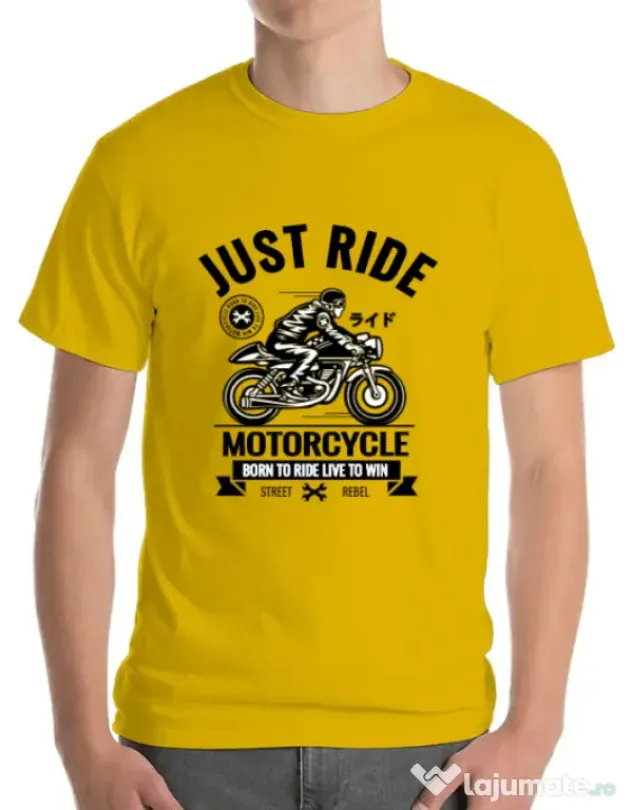 Tricou ADLER barbat Just ride Galben