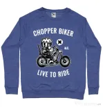 Bluza ADLER barbat Chopper biker Albastru melanj