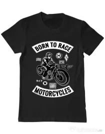 Tricou ADLER barbat Born to race Negru