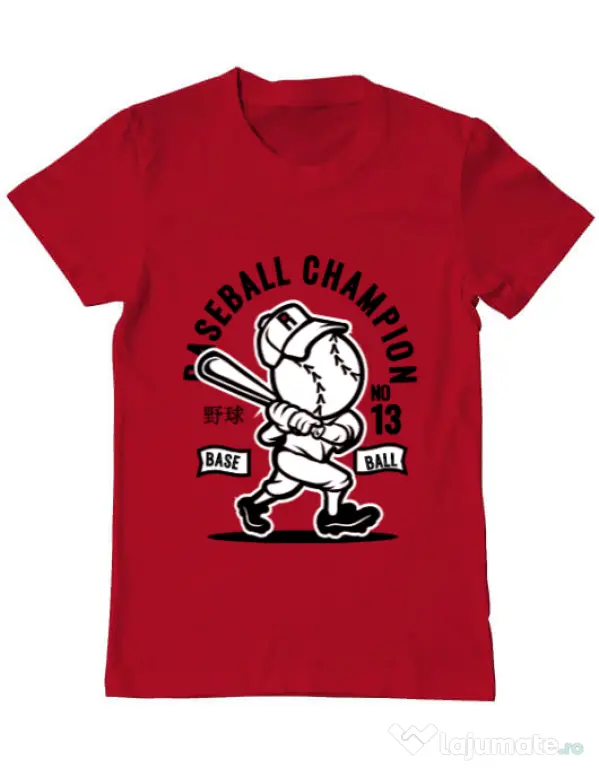 Tricou ADLER barbat Baseball Champion Rosu