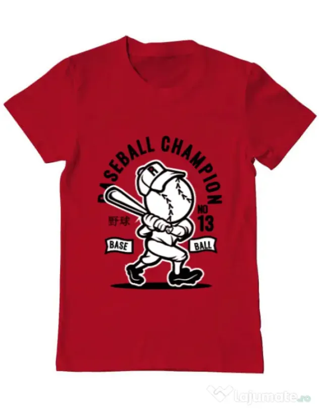 Tricou ADLER barbat Baseball Champion Rosu