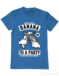 Tricou ADLER barbat Banana Party Albastru azuriu