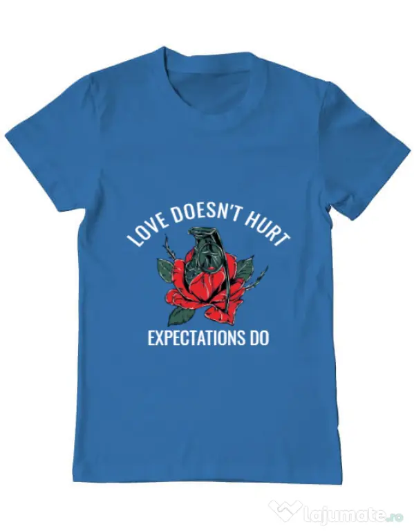 Tricou ADLER barbat Love doesn’t hurt Albastru azuriu