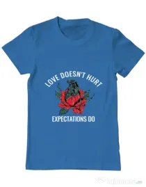Tricou ADLER barbat Love doesn’t hurt Albastru azuriu
