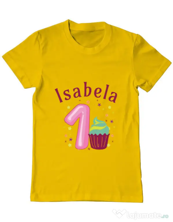 Tricou ADLER barbat First Birthday Galben