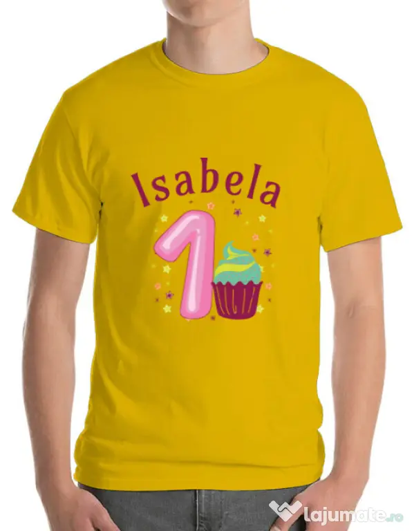 Tricou ADLER barbat First Birthday Galben