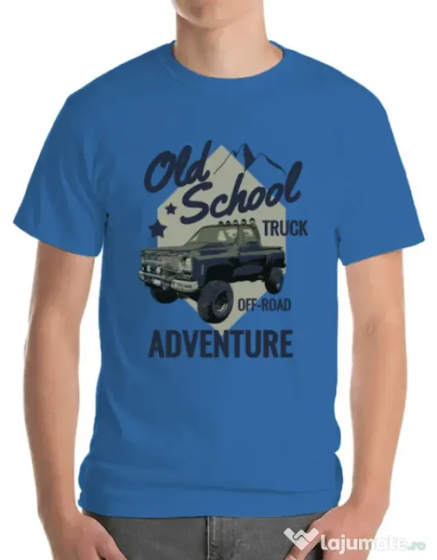 Tricou ADLER barbat Off-road truck Albastru azuriu