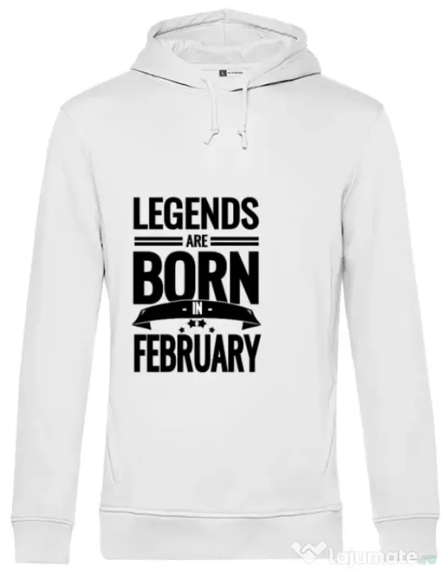 Hoodie barbat cu gluga Legends Alb