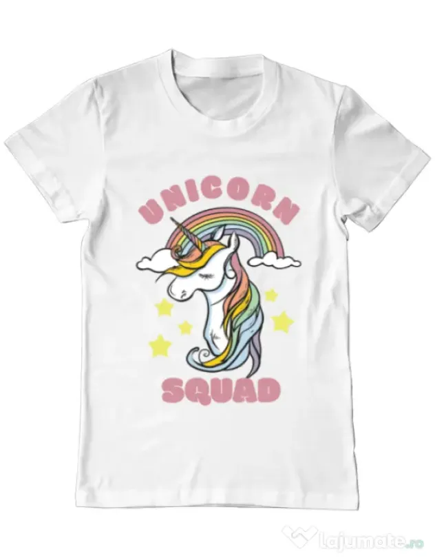 Tricou ADLER barbat Unicorn squad Alb