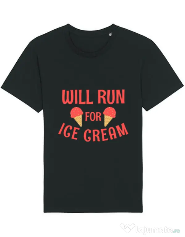 Tricou STANLEY STELLA barbat Running for ice cream Negru