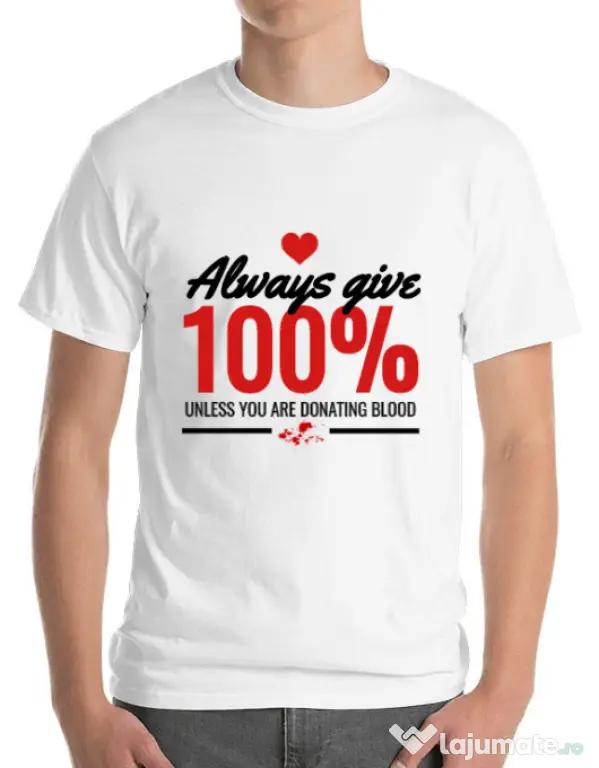 Tricou ADLER barbat Always give Alb