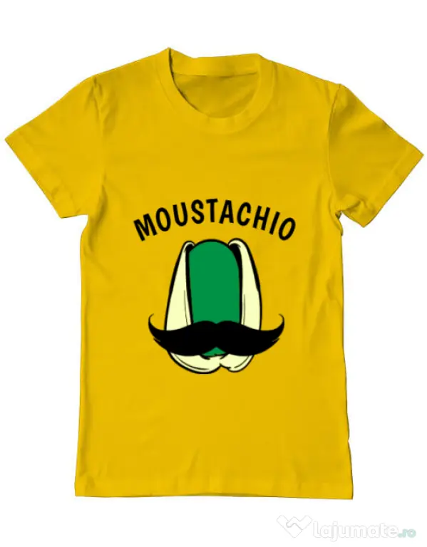 Tricou ADLER barbat Moustachio Galben