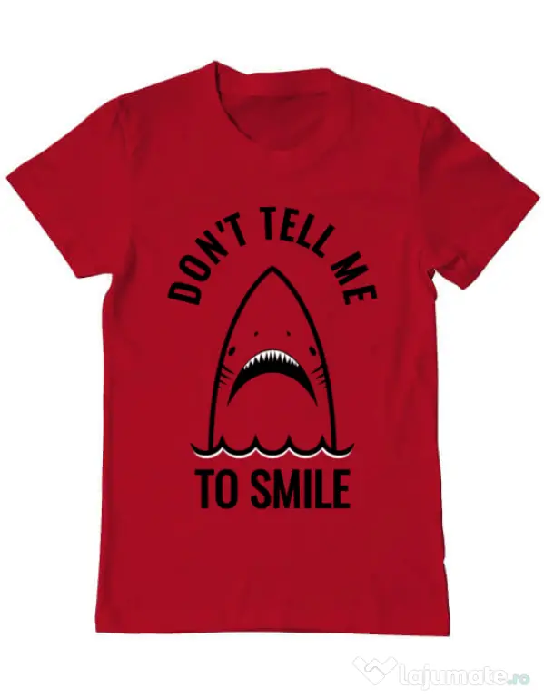 Tricou ADLER barbat Sad shark Rosu