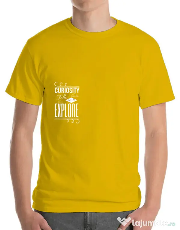 Tricou ADLER barbat Curiosity Galben