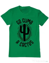 Tricou ADLER barbat Go climb a cactus Verde mediu