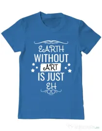 Tricou ADLER barbat Earth without art Albastru azuriu
