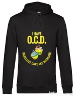 Hoodie barbat cu gluga Obsessive cupcake disorder Negru