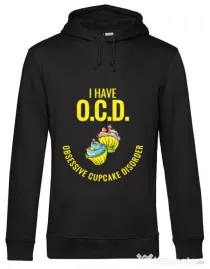 Hoodie barbat cu gluga Obsessive cupcake disorder Negru